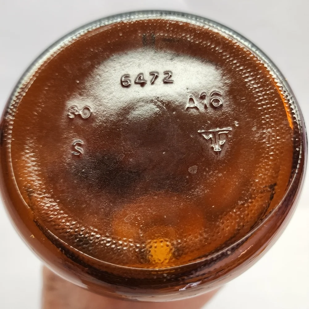 Mrs. Butterworth 10 inch Amber Glass Syrup Bottle 1964 - Picture 6 of 7